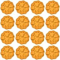 patrón de galletas caseras de diferentes sabores en galletas de pastelería vector