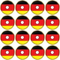 Pattern cookie with flag country Germany in tasty biscuit vector