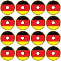 Pattern cookie with flag country Germany in tasty biscuit vector