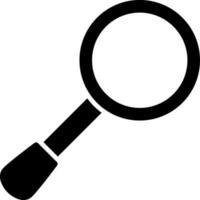 Flat style magnifying glass icon. vector