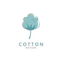 Organic Cotton Logo Template Vector Illustration