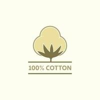 Organic Cotton Logo Template Vector Illustration