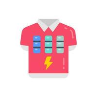 Solar Powered Shirt icon in vector. Illustration vector