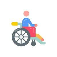 Paralysis icon in vector. Illustration vector