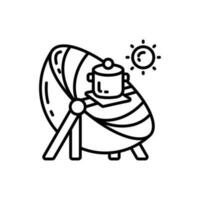 Solar Cooker icon in vector. Illustration vector