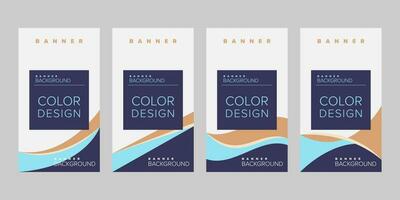 Color background banner vector design template