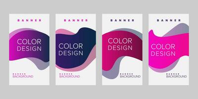 Color background banner vector design template