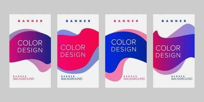 Color background banner vector design template