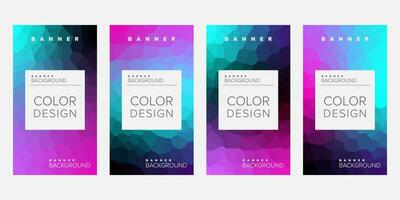 Color background banner vector design template