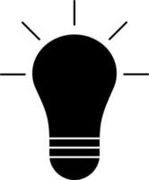 Illuminated electric bulb icon for idea concept. vector