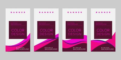 Color background banner vector design template