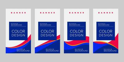 Color background banner vector design template