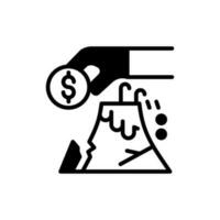 Earthquake Funding  icon in vector. Illustration vector