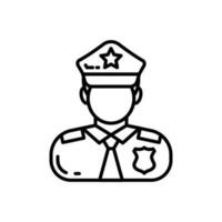 policía hombre icono en vector. ilustración vector