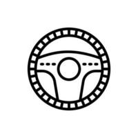 Steering wheel icon in vector. Illustration vector