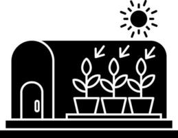 Flat style smart farm icon or symbol. vector