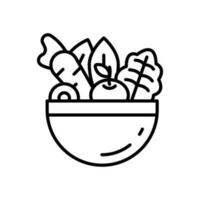 ensalada bar icono en vector. ilustración vector