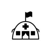 Free Medical Camp icon in vector. Illustration vector