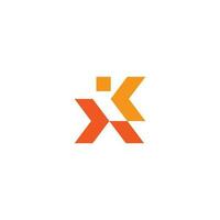 xk kx initial monogram vector icon illustration