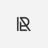 lr logo vector icono ilustración