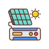 Solar AC icon in vector. Illustration vector