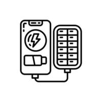 Mobile Solar Charging icon in vector. Illustration vector