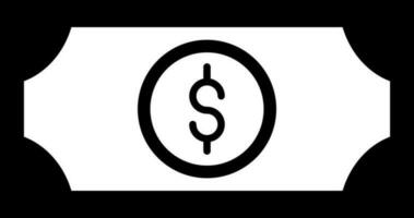 Dollar money glyph icon or symbol. vector