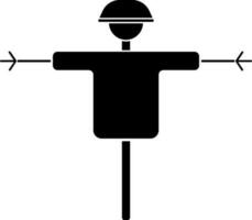 Scarecrow icon or symbol in flat style. vector