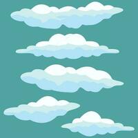 Cloud Icon Set Design, Vector Symbol Template Illustration