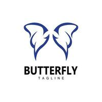 logotipo de mariposa, diseño animal con hermosas alas, animales decorativos, marcas de productos vector