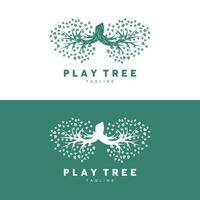 Tree Logo Design, Playground Vector, Education Tree Icon vector