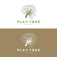 Tree Logo Design, Playground Vector, Education Tree Icon vector