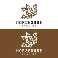 Horseshoe Logo, Cowboy Horse Vector, Icon Design Symbol Template vector