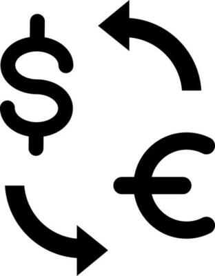 illustration of currency exchange icon.