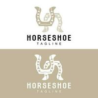 Horseshoe Logo, Cowboy Horse Vector, Icon Design Symbol Template vector