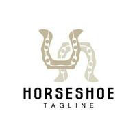 Horseshoe Logo, Cowboy Horse Vector, Icon Design Symbol Template vector