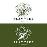 Tree Logo Design, Playground Vector, Education Tree Icon vector