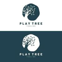 Tree Logo Design, Playground Vector, Education Tree Icon vector