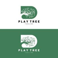 Tree Logo Design, Playground Vector, Education Tree Icon vector