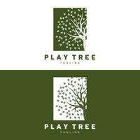 Tree Logo Design, Playground Vector, Education Tree Icon vector