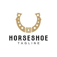 Horseshoe Logo, Cowboy Horse Vector, Icon Design Symbol Template vector