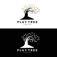 Tree Logo Design, Playground Vector, Education Tree Icon vector