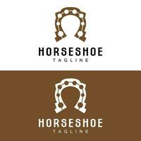 Horseshoe Logo, Cowboy Horse Vector, Icon Design Symbol Template vector