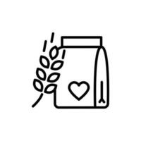 Flour Donation  icon in vector. Illustration vector