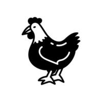 Chicken icon in vector. Illustration vector