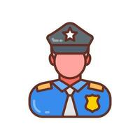 policía hombre icono en vector. ilustración vector