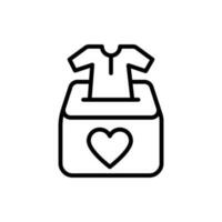 Clothing Donation Box icon in vector. Illustration vector