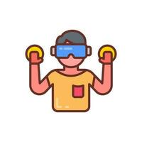 Virtual Reality Gaming icon in vector. Illustration vector