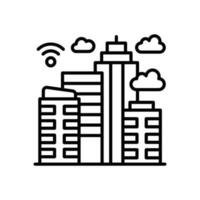inteligente ciudad icono en vector. ilustración vector