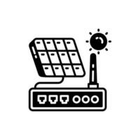 Solar Powered Router icon in vector. Illustration vector